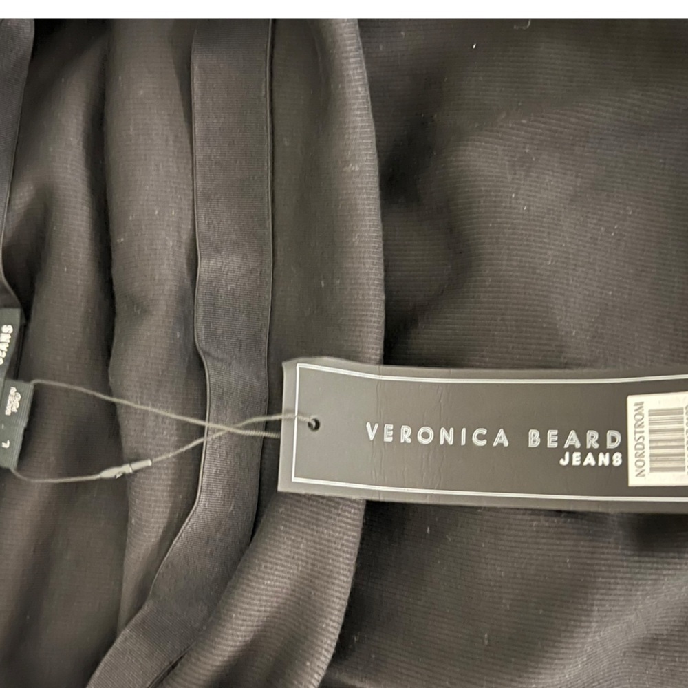 Veronica Beard ✘ NWT Black Off The Shoulder Fawsett Long Sleeve Foldover Top, L - Picture 7 of 8